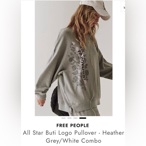 Free People Movement All Star Logo Pullover Sweatshirt Size M NEW - Picture 4 of 15